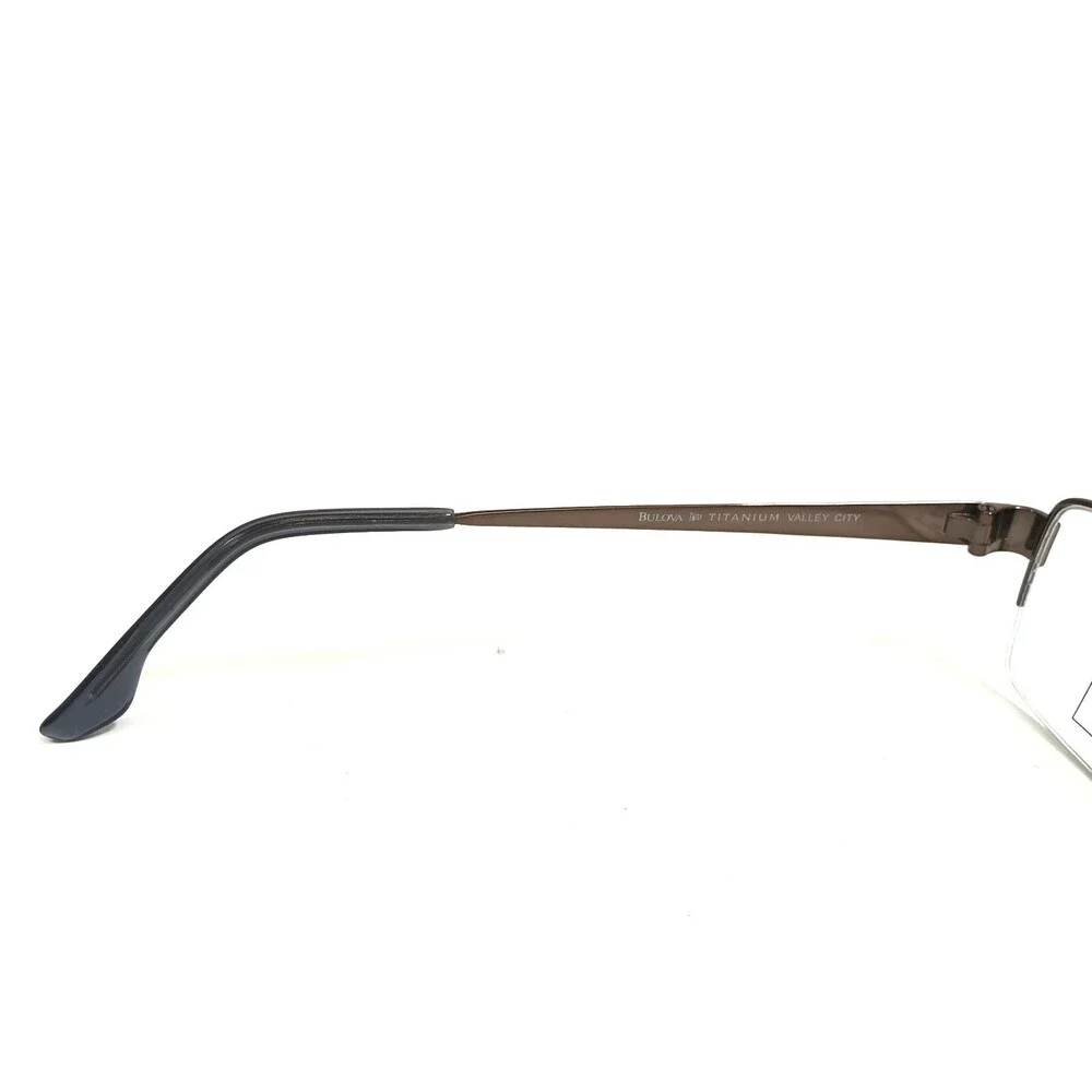 Bulova Eyeglasses Frames VALLEY CITY BROWN Square Half Rim 54-18-140